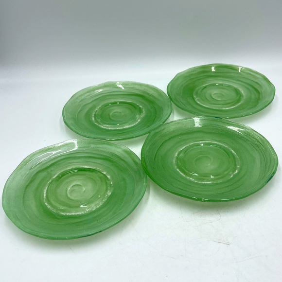 Consolidated Glass: Pattern”CSGCATJA” Catalonian Jade Green 6”Bread Butter Plate - Picture 8 of 15